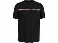 Tommy Hilfiger T-Shirt MONOTYPE CHEST STRIPE TEE mit Markenlogo, schwarz