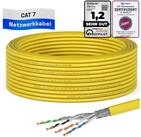 HB-DIGITAL CAT 7 Kabel 15m Installationskabel S/FTP AWG23 LSZH gelb Netzwerkkabel,