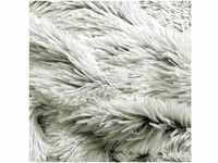 Wohndecke Shetland Kuscheldecke Tagesdecke Fleece Flausch 220x240cm creme/grau