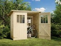 Alpholz Ger&auml;tehaus Holz Zimowit, BxT: 223x149 cm, in Naturbelassen mit 14mm