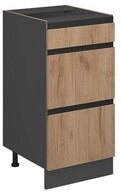 Vicco Unterschrank R-Line Goldkraft Eiche/Anthrazit 40cm J-Shape, ohne...