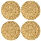 HMF Platzset Tischset oval, geflochten aus Wasserhyazinthe, (4 St&uuml;ck, Set),...
