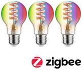 Paulmann LED-Leuchtmittel Smart Filament 3er-Pack AGL 470lm 2200K-6500K gold...