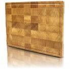 holz4home&reg; Schneidebrett K&uuml;chenbrett aus Eichenholz I Hackbrett mit Saftrille...