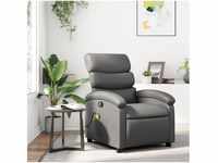 vidaXL Relaxation and Massage Armchair Imitation-Leather Grey (371723)