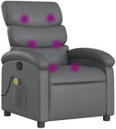 vidaXL Sessel Massagesessel Grau Kunstleder (1-St)