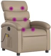 vidaXL Sessel Massagesessel Cappuccino-Braun Kunstleder (1-St)