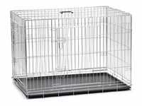 Karlie Tiertransportbox Hundekäfig mit 2 Türen 107,5x70,5x76,5 cm Silbern