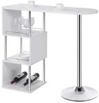 Woltu Bartisch (1-St), Bistrotisch mit 3 Ablagefl&auml;che, aus Metall, MDF