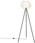 Qazqa Stehlampe Cloth, ohne Leuchtmittel, Warmwei&szlig;, QAZQA Stehlampe, e27, Wei&szlig;,