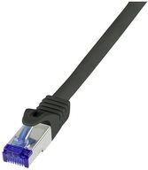 LogiLink LogiLink C6A033S RJ45 Patchkabel CAT 6a S/FTP 1.00 m Schwarz 1 St.