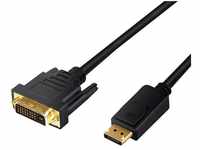 LogiLink CV0131 DisplayPort-Kabel Video-Kabel, (200 cm), DP Stecker auf DVI...