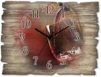Artland Wanduhr Wein - Rotwein (wahlweise mit Quarz- oder Funkuhrwerk, lautlos ohne