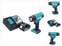 Makita Hei&szlig;luftgebl&auml;se DHG 180 RF1 Akku Hei&szlig;luftgebl&auml;se 18 V 550 &deg;C + 1x Akku