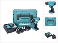 Makita Hei&szlig;luftgebl&auml;se DHG 180 RFJ Akku Hei&szlig;luftgebl&auml;se 18 V 550 &deg;C + 2x Akku