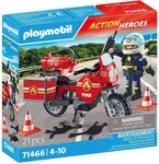 Playmobil&reg; Feuerwehrmotorrad am Unfallort (71466), Action Heroes
