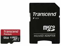 Transcend microSDXC Karte 64GB Class 10 UHS-I Speicherkarte (inkl. SD-Adapter)