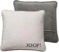 JOOP! Dekokissen JOOP! Melange-Doubleface Kissenh&uuml;lle Ecru-Graphit 50 x 50cm