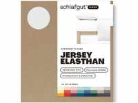 Schlafgut EASY Jersey Elasthan Spannbettlaken full white 180-200x200-220 cm
