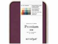 Schlafgut Premium Spannbettlaken purple deep 180-200x200-220 cm