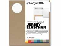 Schlafgut EASY Jersey Elasthan Topper Spannbettlaken full white 180-200x200-220...