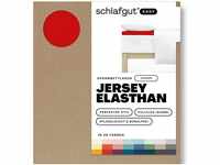Schlafgut EASY Jersey Elasthan Topper Spannbettlaken red deep 90-100x190-220 cm