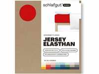 Schlafgut EASY Jersey Elasthan Spannbettlaken red deep 140-160x200-220 cm