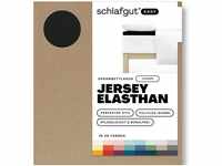 Schlafgut EASY Jersey Elasthan Topper Spannbettlaken off black 90-100x190-220 cm