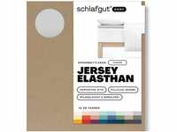 Schlafgut EASY Jersey Elasthan Topper Spannbettlaken grey light 180-200x200-220...