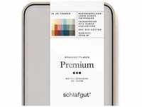 Schlafgut Premium Spannbettlaken grey light 120-130x200-220 cm