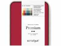 Schlafgut Premium Spannbettlaken red deep 180-200x200-220 cm