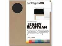 Schlafgut EASY Jersey Elasthan Spannbettlaken off black 180-200x200-220 cm