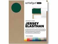 Schlafgut EASY Jersey Elasthan Spannbettlaken green deep 120-130x200-220 cm