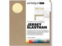 Schlafgut EASY Jersey Elasthan Topper Spannbettlaken yellow mid 120-130x200-220...