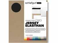 Schlafgut EASY Jersey Elasthan Topper Spannbettlaken off black 140-160x200-220...