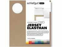 Schlafgut EASY Jersey Elasthan Topper Spannbettlaken full white 140-160x200-220...