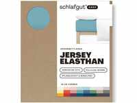 Schlafgut EASY Jersey Elasthan Spannbettlaken petrol mid 180-200x200-220 cm