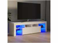 vidaXL TV-Schrank mit LED-Beleuchtung Hochglanz-Weiß 140x36,5x40 cm (804370)