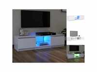 vidaXL TV-Schrank TV-Schrank mit LED-Leuchten Weiß 140x40x35,5 cm Lowboard