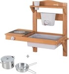 roba&reg; Outdoor-Spielk&uuml;che Matschk&uuml;che zum H&auml;ngen, teakholzfarben lasiert,...