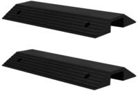 vidaXL Verkehrsschild Br&uuml;ckenschwellenrampen 2 Stk. 80x40x8 cm Gummi, (2 St)
