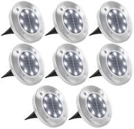 vidaXL LED Solarleuchte Solar-Bodenleuchten 8 Stk. LED Wei&szlig;