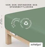 Schlafgut Spannbettlaken PURE Bio-Baumwolle mit Elasthan, 170 g/m&sup2;, Bettlaken,