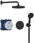 Grohe Duschsystem Precision Thermostat Duschsystem, UP, mattschwarz (348832430)