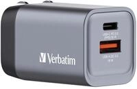 Verbatim GNC-35 GaN Reiseladeadapter 35 W 1x USB-A, 1x USB-C&reg; USB PD, USB PD