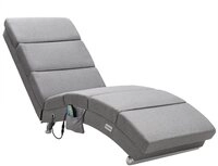 Casaria Relaxliege London Massage, 1 Teile, Massage Heizfunktion 186x89x55cm Stoff