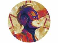 Komar Fototapete Avengers Painting Captain Marvel Helmet, 125x125 cm (Breite x