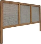 SIT Kopfteil Rattan Wiener Geflecht 200 cm Wandmontage Natur Bett, Rattan...