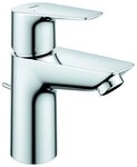 Grohe Waschtischarmatur BauEdge Einhand LowFlow mit Zugstangen-Ablaufgarnitur S-Size