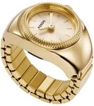 Fossil Uhrenring WATCH RING ES5246, Quarzuhr, Damenuhr, analog, Edelstahl, Flexband,